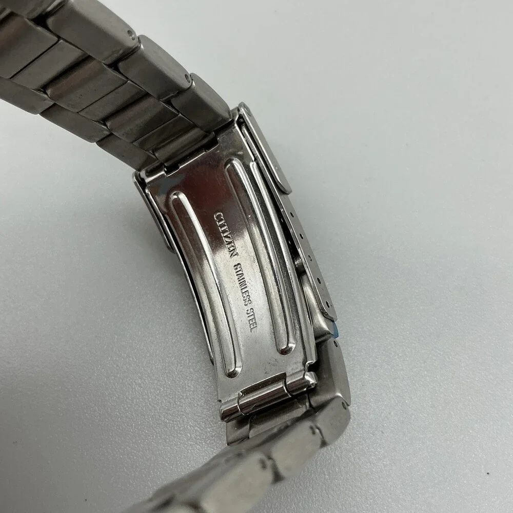 Citizen Chronograph WR100 Mens Watch 40mm Stainless For Parts Not Running